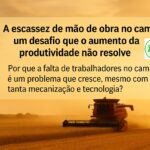A escassez de mão de obra no campo: um desafio que o aumento da produtividade não resolve.